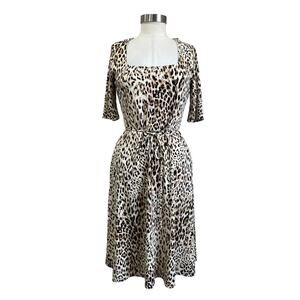 Banana Republic Square Neck Wrinkle Resistant Dress Pockets Workwear Size Small